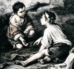 Spielerfehlschluss (Symbolbild; Gemälde „Zwei Jungen beim Würfelspiel" von Bartolomé Esteban Murillo, ca. 1670 – 1675; Public Domain; Wikimedia Commons)